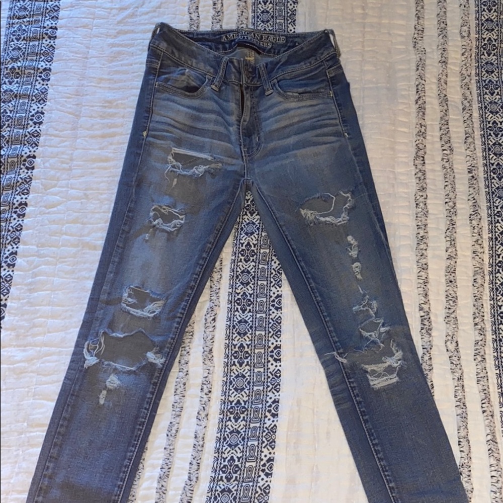 American Eagle super super stretch Jegging Ripped